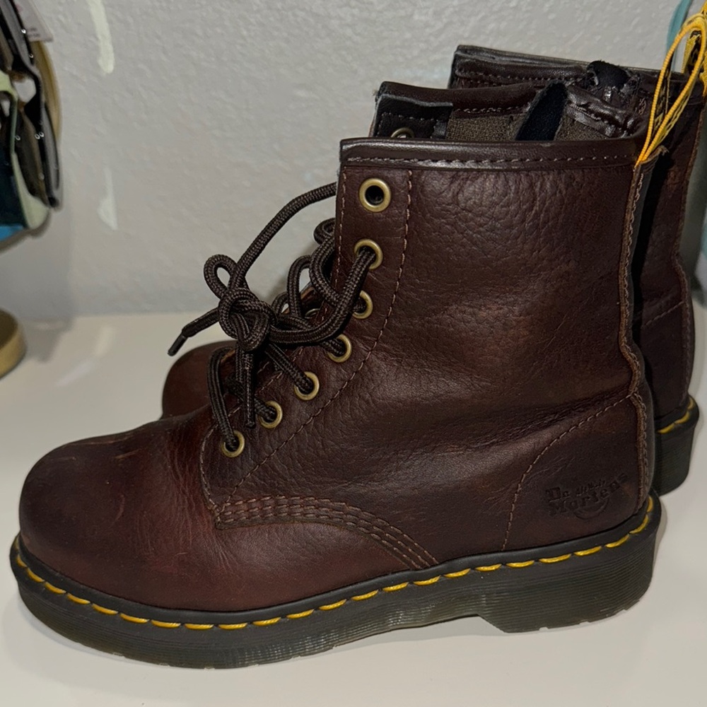 Dr. Martens Dark Brown Leather Ankle Boots